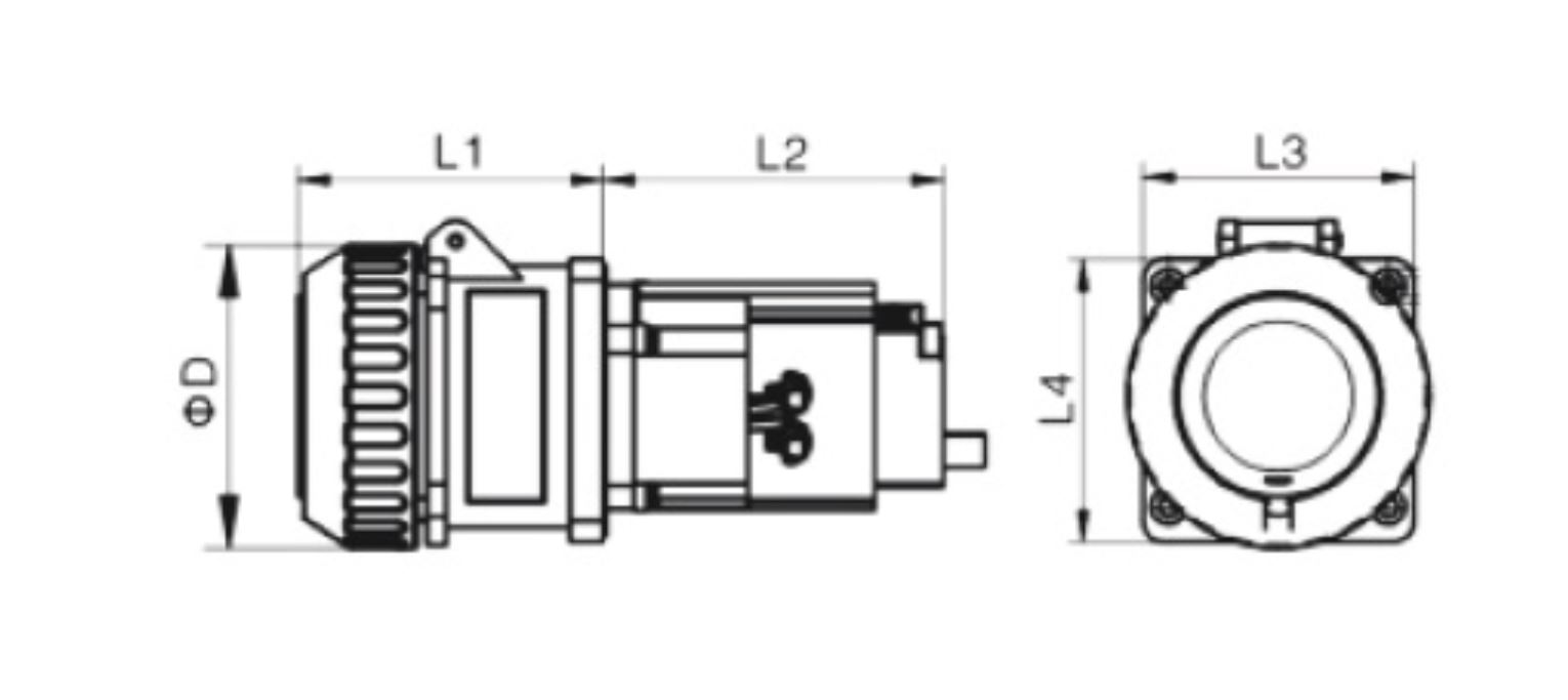 Zone 1 Panel Socket SPE Dimension
